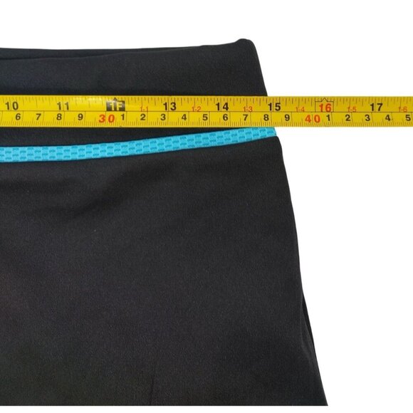 Black and blue color block sports skirt with shorts, polyester/spandex, size XL. - Picture 8 of 9